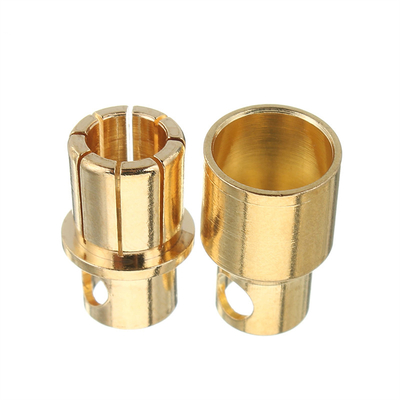 Practical ESC Gold Bullet Connector , Copper Banana Clip Connectors