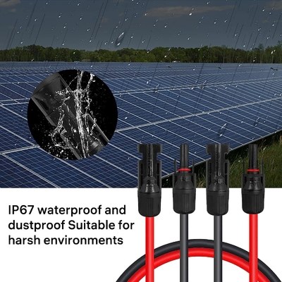 Photovoltaic IP68 Waterproof Solar Panel Extension Cable 6mm² 10AWG