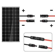 Câble solaire photovoltaïque de C.C 10AWG picovolte avec les connecteurs imperméables 5